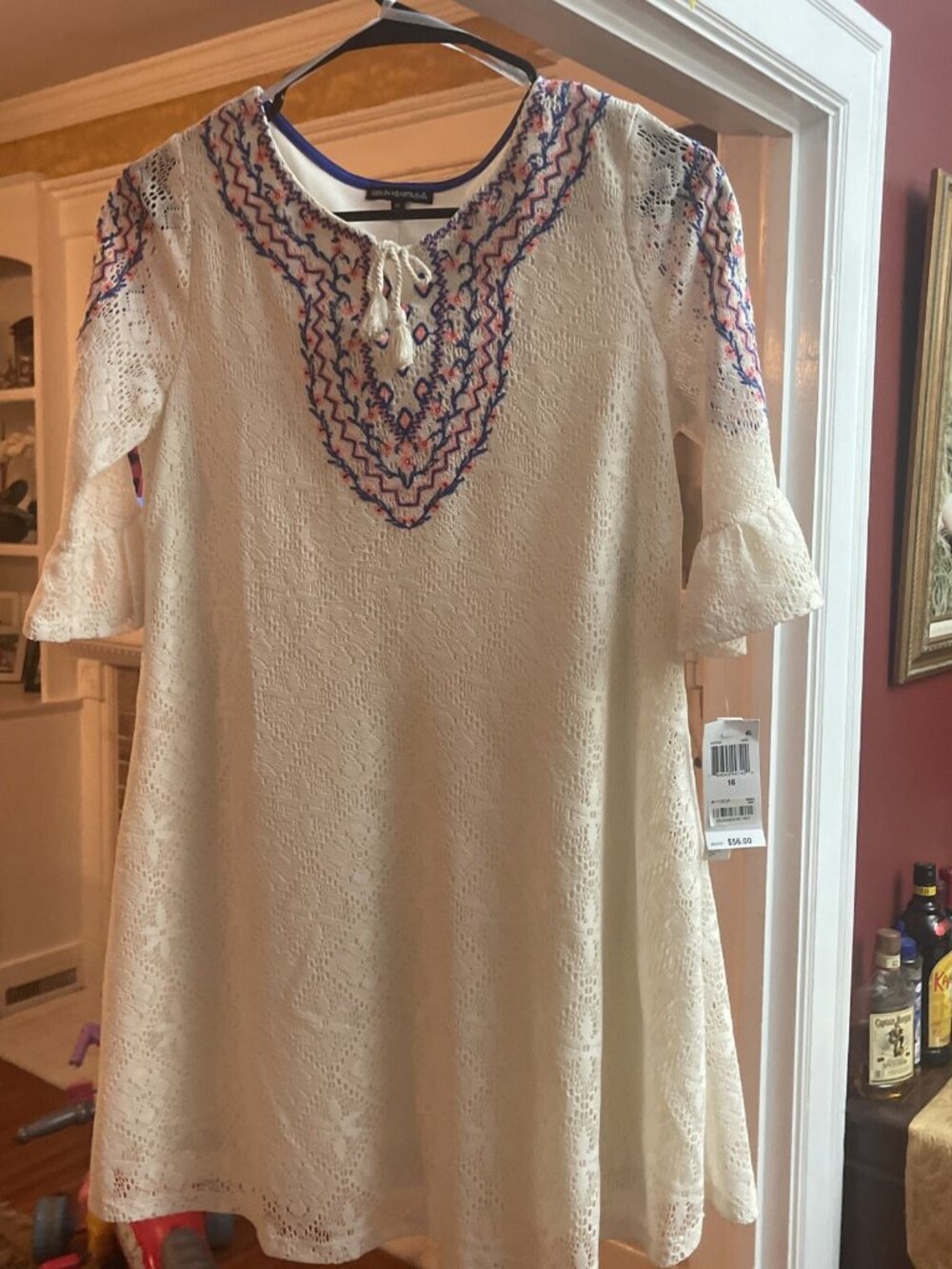 New Sequin Hearts Girls' Fit-&-Flare Dress, Aqua Green, Size 16 $56